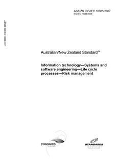 AS/NZS ISO/IEC 16085