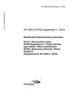 AS 1684.2 N1/N2 Supp 1-2010