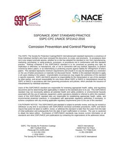 SSPC CPC 1/NACE SP21412-2016